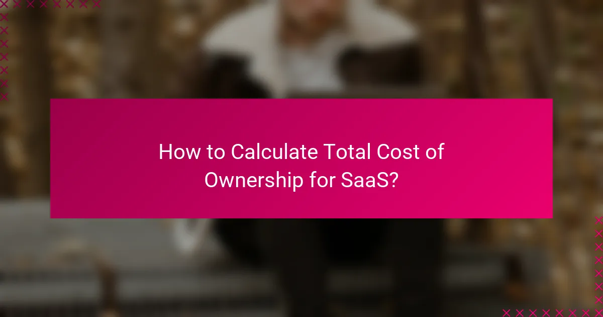 How to Calculate Total Cost of Ownership for SaaS?
