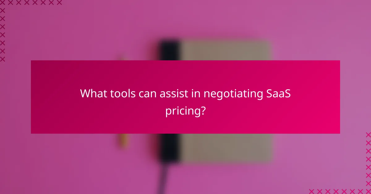 What tools can assist in negotiating SaaS pricing?