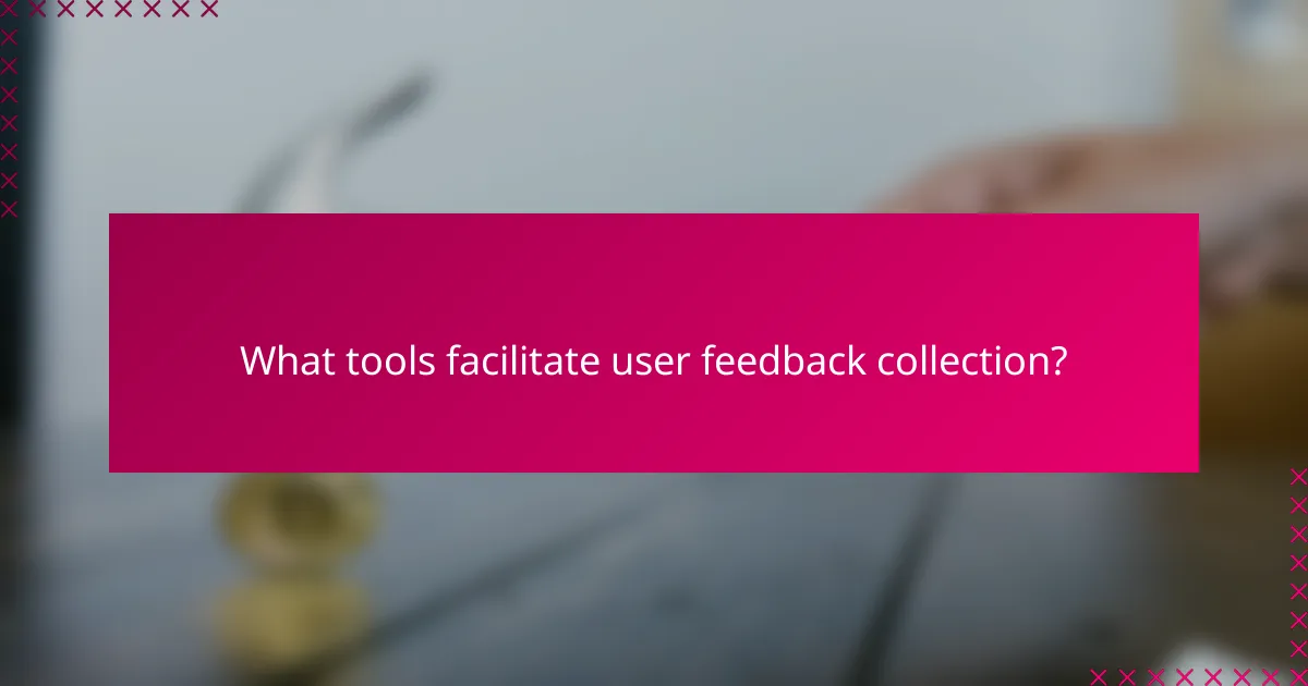 What tools facilitate user feedback collection?